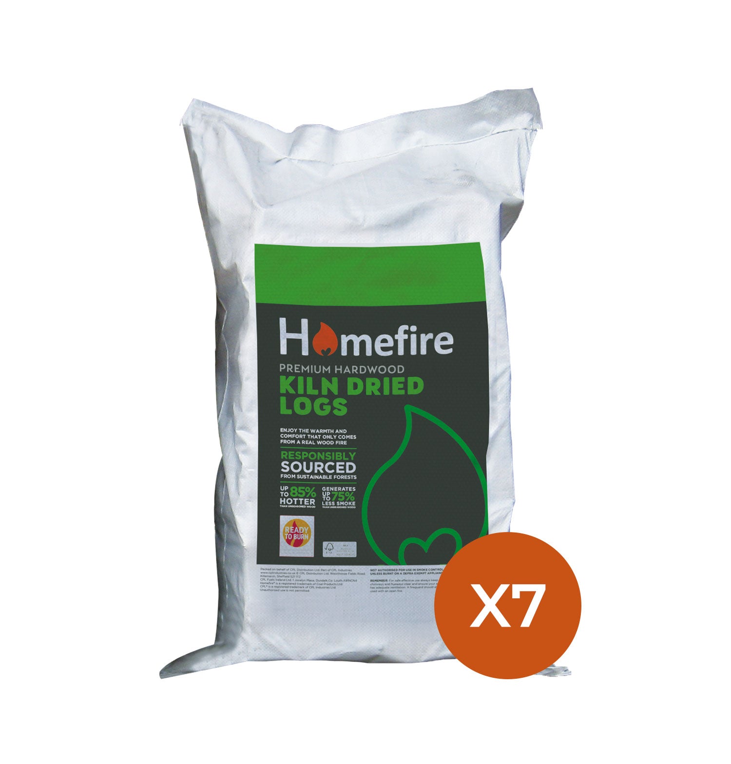 7 Handy Bags of Kiln-Dried Logs