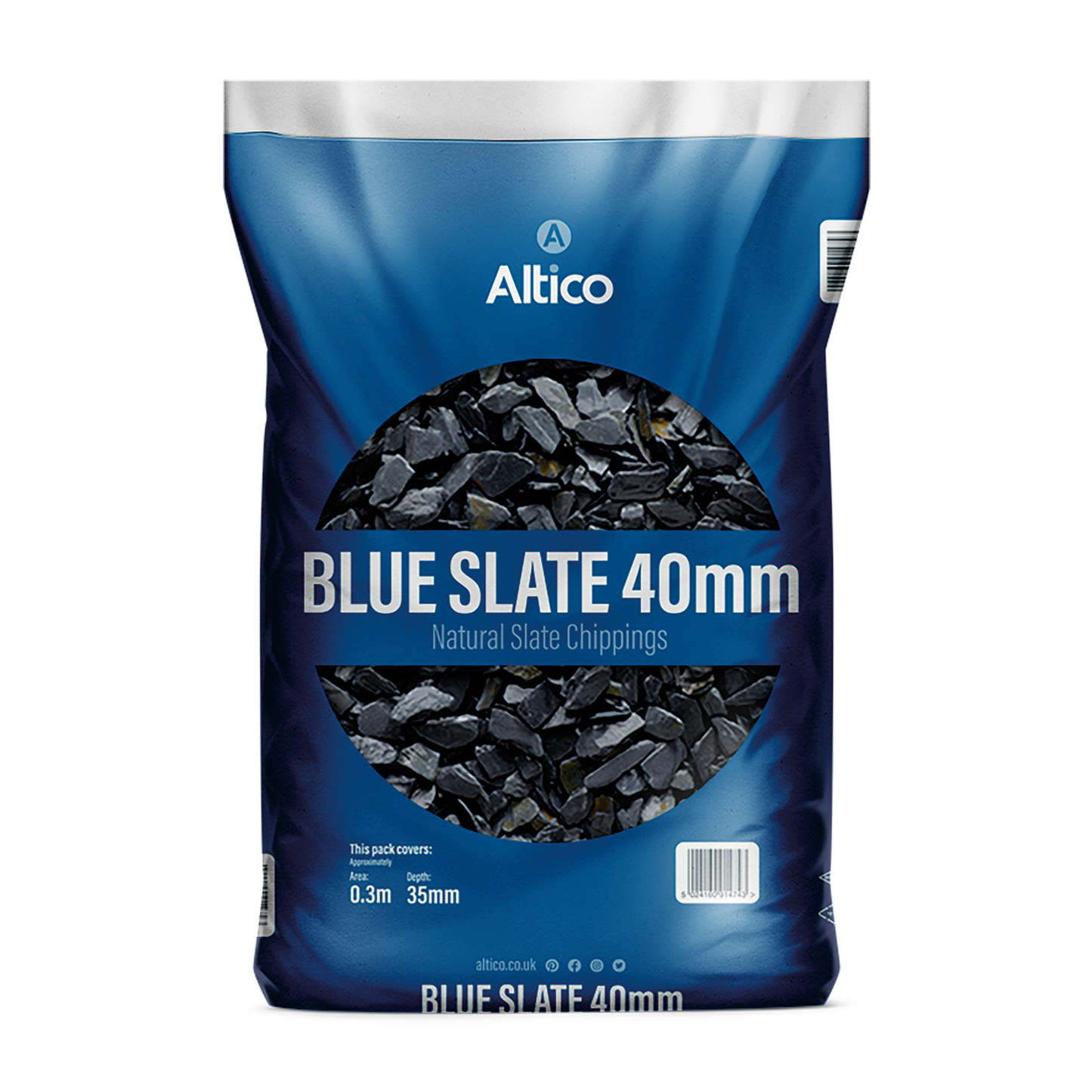 Blue Slate Chippings 40mm