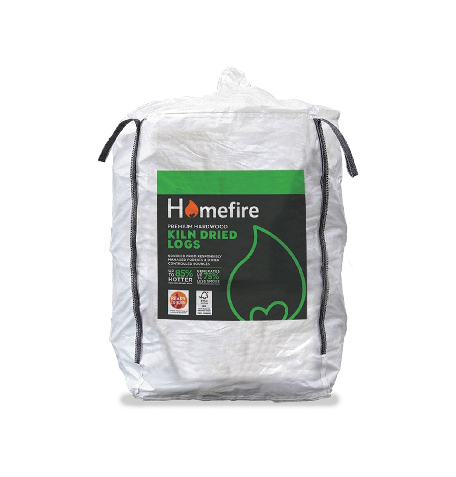 Homefire Kiln Dried Hardwood Logs - Bulk Bag (1.6m3)