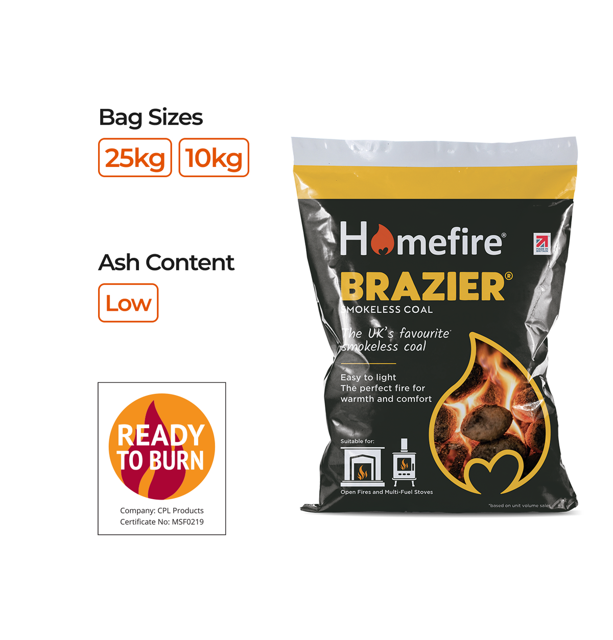 Homefire Brazier Smokeless Coal