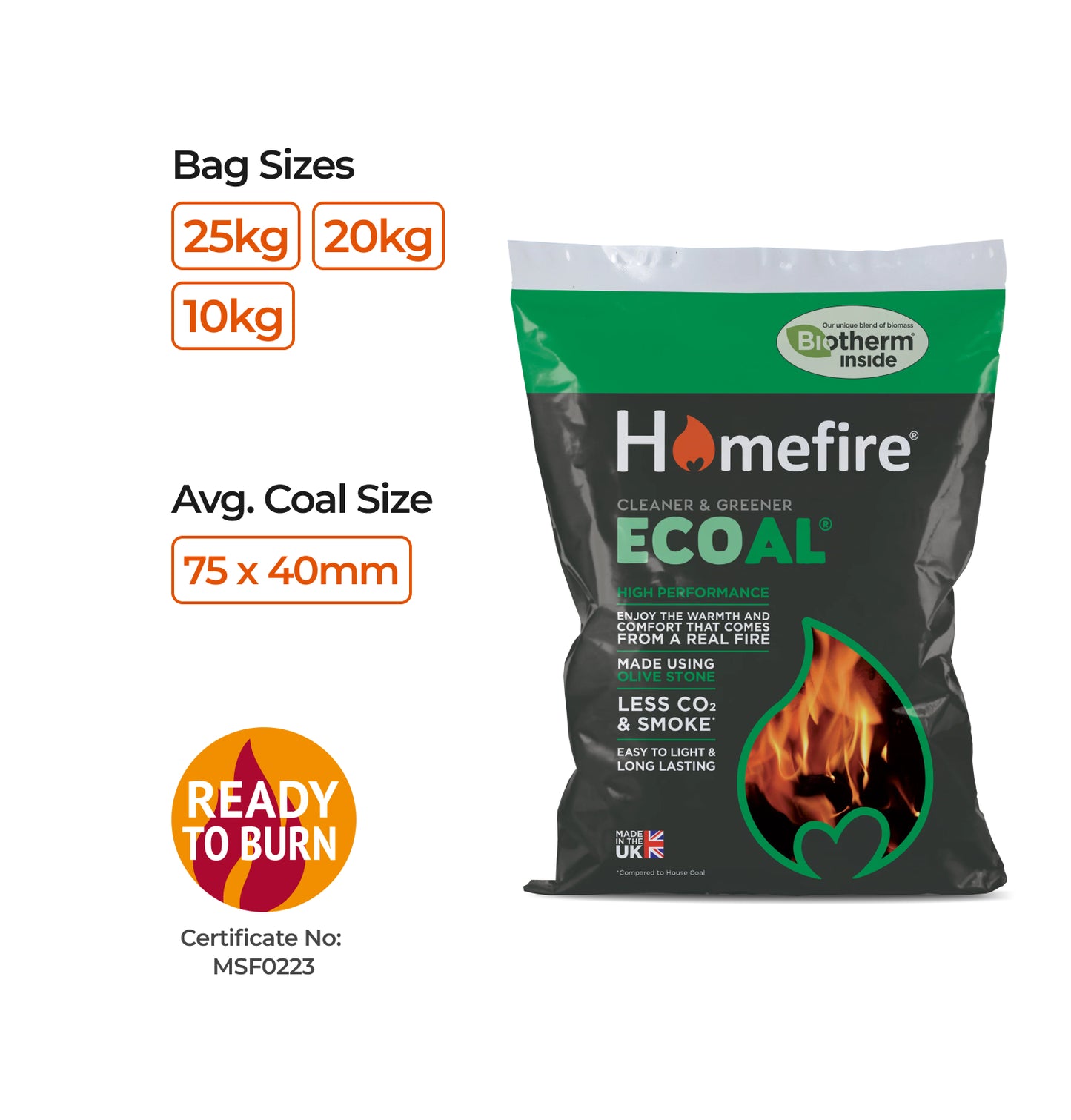 Homefire Ecoal Smokeless Coal