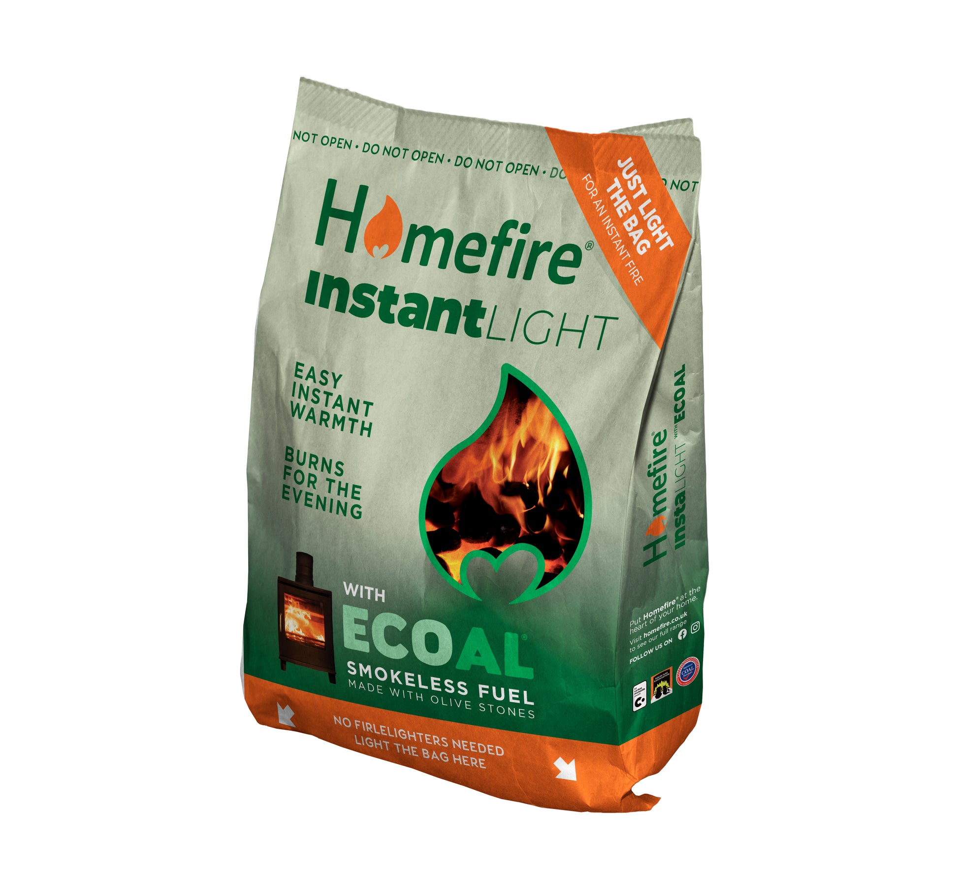 Ecoal Instant Light Smokeless Coal 3kg Homefire