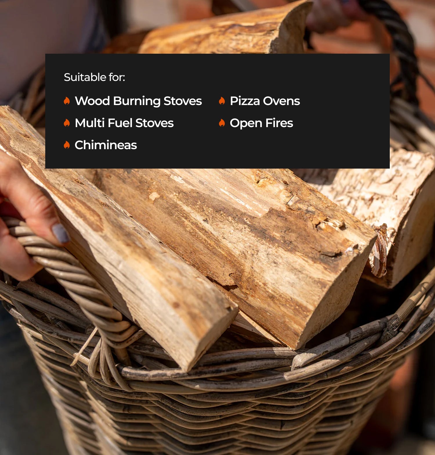 Kiln Dried Birch Firewood Logs - Bulk Bag (1.6m3) | Homefire