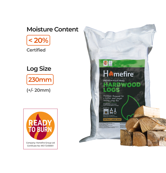 Homefire Kiln Dried Logs - Large Handy Bag