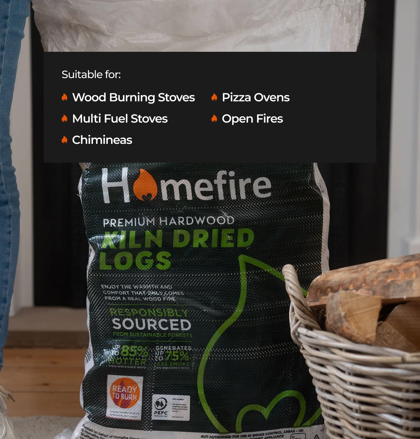 Homefire Kiln Dried Logs - Large Handy Bag