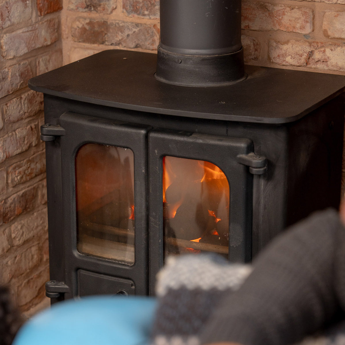Smokeless Ovals 20kg burning in a Multi-Fuel Stove