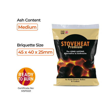 Stoveheat Smokeless Coal - 25kg