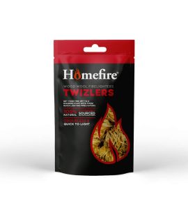 Bag of Homefire Twizlers (Wood Wool) Natural Firelighters